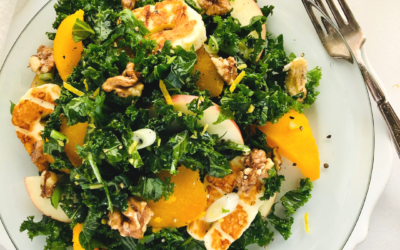 Kale and Roasted Acorn Squash salad