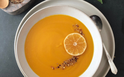 Squash, Clementine, and Ginger soup